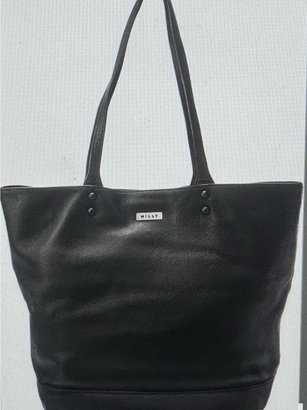 Milly Black Leather Tote